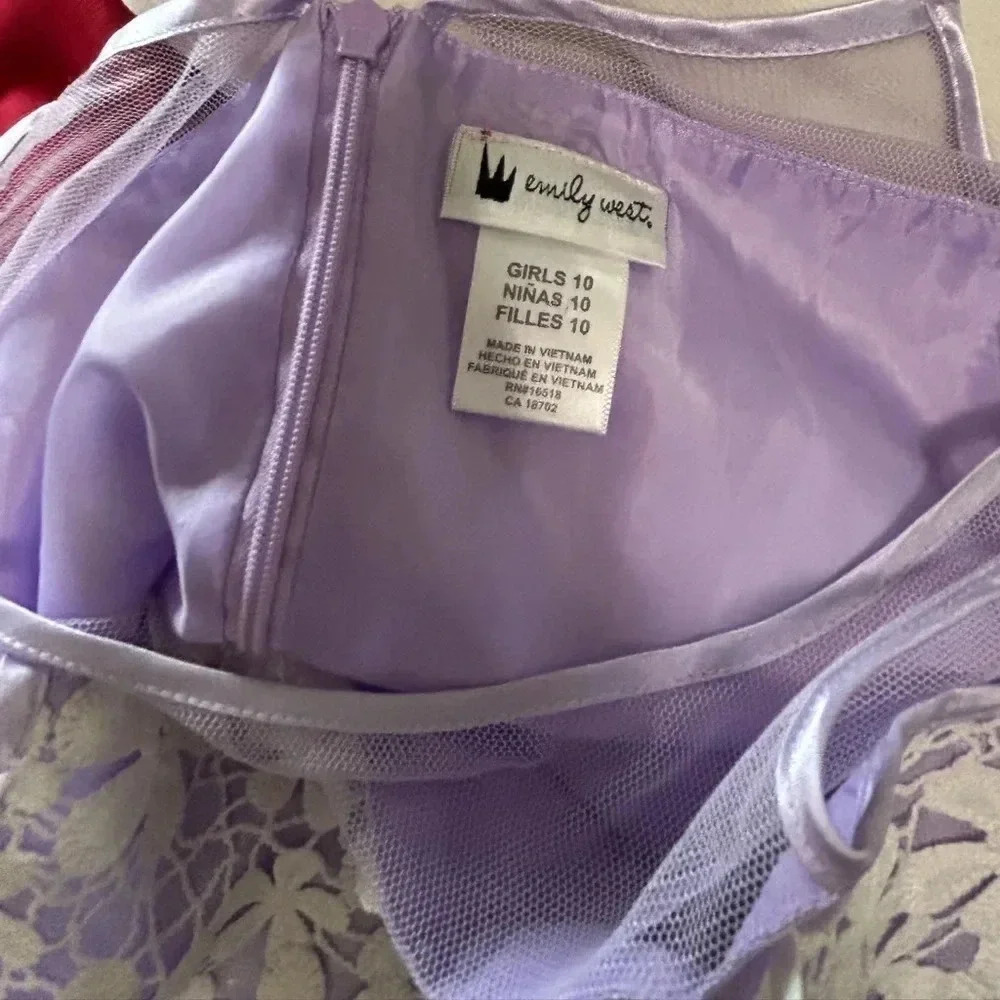 Emily west Lavender dress with a floral lace bodice and tulle skirt - Picture 4 of 8
